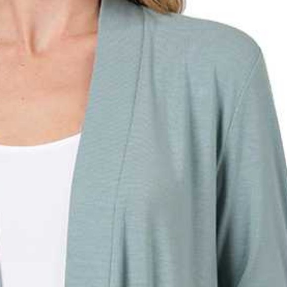 Zenana Outfitters Women's Cardigan - Light Blue - Picture 3 of 3